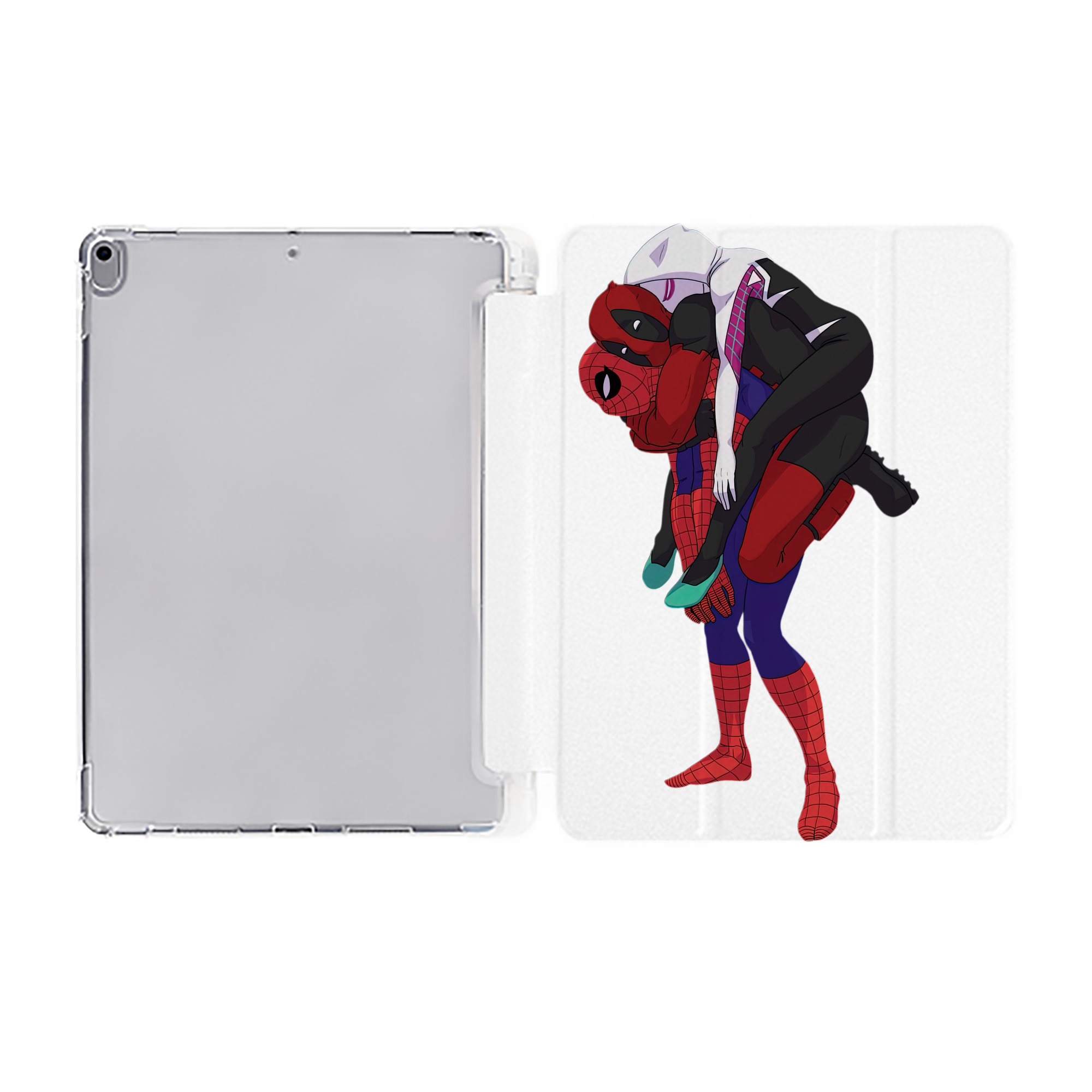 （画像用） Deadpool デッドプール IPad ケース ペン収納付き 三つ折りスタンド PUレザー×シリコン 対応機種9.5/10.5/10.9インチ